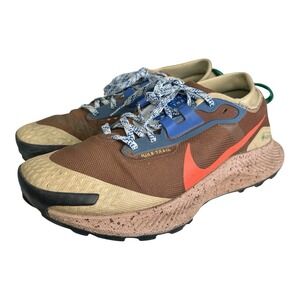 Nike Pegasus Trail 3 GTX GORE-TEX Cacao Wow Rush Orange DR0137-200 Men's 9